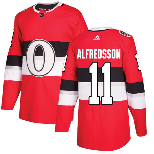 Adidas Senators #11 Daniel Alfredsson Red Authentic 100 Classic Stitched NHL Jersey